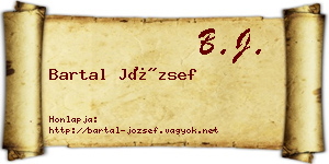 Bartal József névjegykártya
