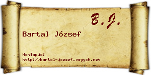 Bartal József névjegykártya