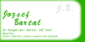 jozsef bartal business card